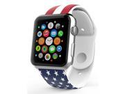 iPM Soft Silicone Flag Band for Apple Watch 38mm USA Flag