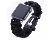 iPM Weave Watch Band with Whistle for Apple Watch 38mm Black