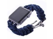 iPM Weave Watch Band with Stainless Steel Clasp for Apple Watch 42mm Dark Blue