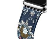 iPM Leather Cloth Band with Buckle for Apple Watch 42mm Dark Blue