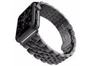 iPM Modern Stainless Steel Link Band with Butterfly Closure for Apple Watch 42mm Black