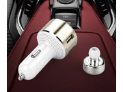 Sustyle SU S50 Dual USB Car Charger and Bluetooth Headset White Gold
