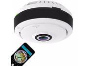 ISEC Home Security Ceiling Globe Camera with Wi Fi Panoramic Remote View from Smartphone Tablet H.264 1.3MP and Night Vision White