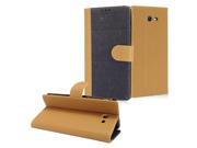 Leather-Style Wallet Case for Samsung Galaxy J7 (2017) / J7 V / J7 Perx - Navy Blue Beige Leather-Style Wallet Case for Samsung Galaxy J7 (2017) / J7 V / J7 Perx - Navy Blue Beige