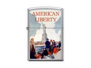 Zippo American Liberty Street Chrome Windproof Pocket Lighter NEW