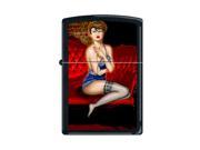 Zippo Lady Red Couch Black Matte Windproof Pocket Lighter
