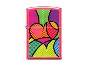 Zippo Funky Heart Pink Orange Windproof Pocket Lighter