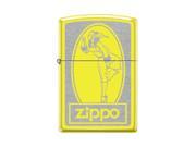 Zippo Windy Poster Yellow Orange Windproof Pocket Lighter NEW