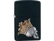 Zippo Skull Black Matte Emblem Attached Windproof Pocket Lighter 29100