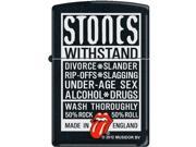 Zippo Rolling Stones Withstand 218 Black Matte Windproof Pocket Lighter 218CI012057