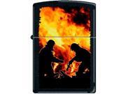 Zippo 218 Black Matte Firemen Silhouettes Windproof Pocket Lighter 218CI010229