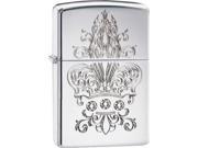 Zippo CHOICE Crown with Crystal High Polished Chrome Windproof Pocket Lighter 28805