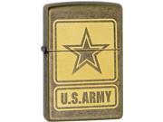 Zippo MILITARY US ARMY Antique Brass Windproof Pocket Lighter 28933