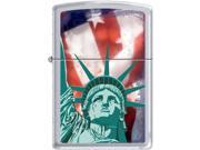 Zippo LIBERTY SATIN Chrome 28282 Windproof Pocket Lighter 205CI001582