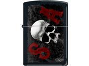 Zippo SOA Skull Black Matte Windproof Pocket Lighter 218CI011892