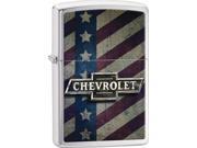 Zippo Chevrolet Brushed Chrome Windproof Pocket Lighter 29148