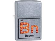 Zippo Bacon Street Chrome Color Image Windproof Pocket Lighter 29070