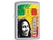 Zippo Bob Marley Satin Chrome Windproof Pocket Lighter 29126