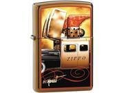 Zippo 204B Brush Brass CI000126 Mazzi Zippo Car Windproof Pocket Lighter 204BCI000126