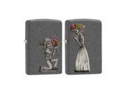 Zippo Skeleton Love 2 set Iron Stone Windproof Pocket Lighter 28987