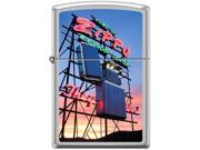 Zippo Zippo NEON SIGN SATIN CHROME Windproof Pocket Lighter 205CI017906
