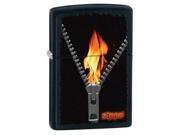 Zippo FLAME ZIPPER Black Matte Windproof Pocket Lighter 218CI006312