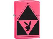 Zippo PlayBoy Triangle Neon Pink Windproof Pocket Lighter 29063
