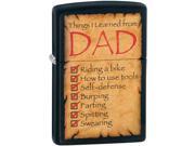 Zippo DAD Things Learned 28372 Windproof Pocket Lighter 218CI009289