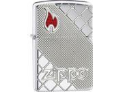 Zippo Flame Armor High Polish Chrome Windproof Pocket Lighter 29098