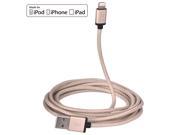 [ MFi certified] CACOY 6ft long cotton braided lightning to USB cable with Aluminum Shelling for iPhone 6 6s 6 plus iPhone SE iPad Pro iPod 2meter Gold