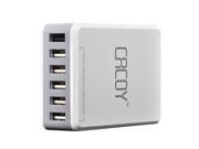 Quick Charge 2.0 CACOY 6 Port USB Charger Multi Port USB Desktop Charging Station for Galaxy S7 S6 Edge Plus Note 4 5 LG G4 HTC One M8 M9 Nexus 6 iPhone iPad i