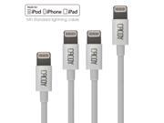 [MFi Certified] iPhone charger CACOY 4xPack Lightning to USB Cable for iPhone 6s 6 Plus 5s 5c 5 iPhone SE iPad Pro Air 2 iPad mini 4 3 2 iPod touch 5th gen 6