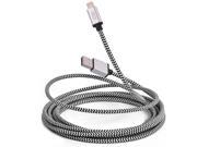 Cacoy Apple MFi Certified Long Braided Lightning to USB Charging Cable with Aluminum Connectors for iPhone iPad iPod 10 Feet 3 Meters White and Black