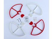 AreoX 4Pcs Quick Release Propeller Guards for DJI Phantom 3 2 1 Easy Snap On And Off Prop Guards 2 Red 2White