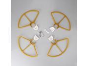 AreoX 4Pcs Quick Release Propeller Guards for DJI Phantom 3 2 1 Easy Snap On And Off Prop Guards Golden