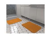 Orange 2 Pack Ultra Soft 17x24 Memory Foam Comfort Bath Mat
