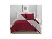 Burgundy Grey King Reversible Luxury Soft Overfilled Comforter Assorted Colors