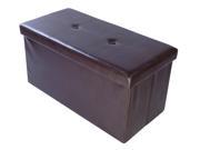 30 Foldable Storage Ottoman Assorted Colors Brown