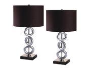 AEO AEO LT8322 1 2PK 3 Ring Tall Table Lamp Set 2 Pack 29 Brown