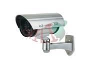 LTS DUM 501E Blinking Red LED Dummy Silver Bullet Camera with Plastic Housing LOOK VERY REAL
