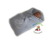BlueberryShop Velour Embroidered Swaddle Blanket Wrap for Newborn Baby Stiffened Hard Back Removable Sponge Insert