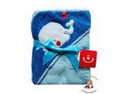 BlueberryShop 3D Embroidered Microplush HOODED Bath Pool Beach TOWEL Baby Kid Todler Gift 30 x 31.5