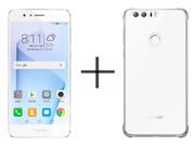 HUAWEI Honor 8 32GB Unlocked GSM 4G LTE Quad Core Android Phone w 12MP Dual Lens Camera Pearl White HUAWEI Honor 8 PC Case White