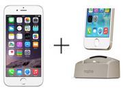 iPhone 6 16GB Unlocked GSM 4G LTE Dual Core Phone w 8 Megapixel Camera Silver Mophie 2692 Desktop Dock for iPhone Gold