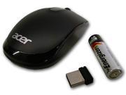 Acer Wireless Optical Mouse w Battery and RF Receiver Black RF2.4 2.4Ghz MORFF9UO MS.11200.113
