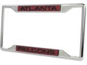 NFL Atlanta Falcons Metal License Plate Frame with Glitter Design