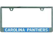 NFL Carolina Panthers Metal License Plate Frame with Glitter Design