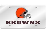 NFL Cleveland Browns Inlaid Acrylic License Plate with Domed Logo