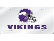 NFL Minnesota Vikings Inlaid Acrylic License Plate with Domed Logo