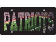 NFL New England Patriots Inlaid Acrylic License Plate with Stadium Photo Background